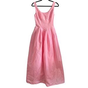 90s Vintage ABS ALLEN SCHWARTZ | Pink Taffeta Ball Gown Midi Length | Size 4